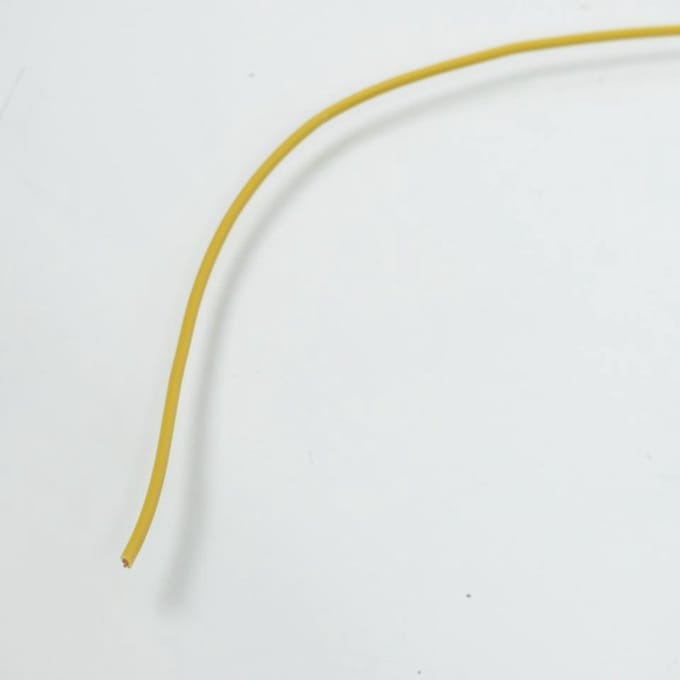 Fil électrique jaune multibrin 9/10 0.75mm x 1m pour faisceau auto moto cyclo