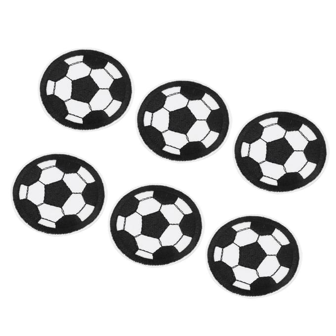 Voetbal Geborduurde Patch DIY Decoratie Kleding Strijk Naai Sticker Appliqué Knutselaccessoires gray