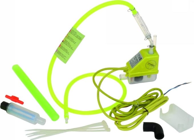 Condensaat Pomp - Waterafvoer Pomp - Klimaatbeheersing Installatie - Stille Werking - Compact Formaat - Lime Groen