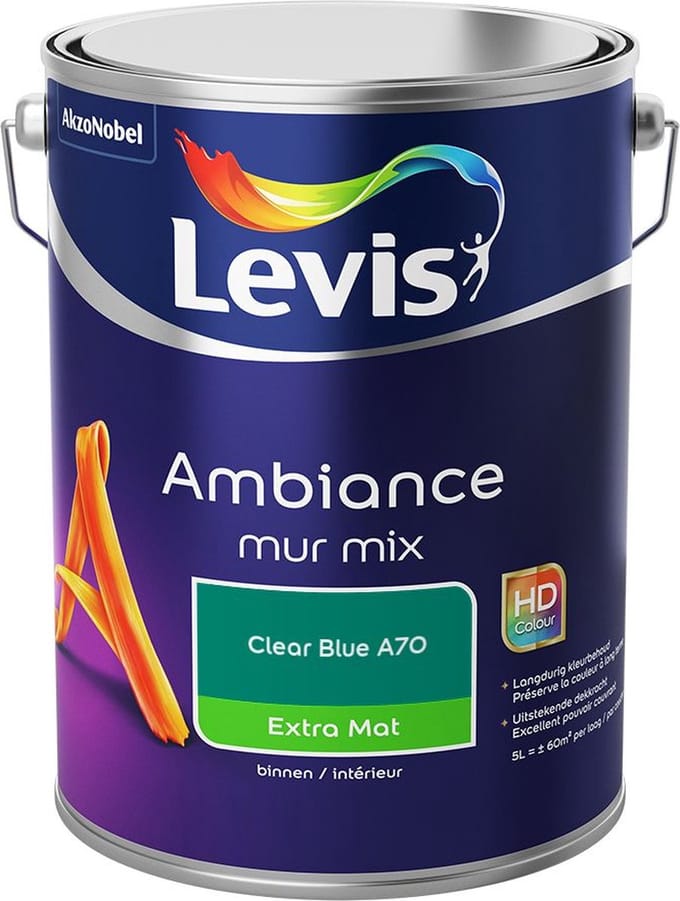 Levis - Ambiance Mur Extra Mat Mix - Clear Blue A70 - Mengverf - 5 L