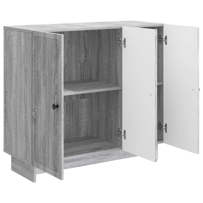 vidaXL - Dressoir - Grijs - sonoma - 89 - x - 34,5 - x - 80 - cm - Bewerkt - hout