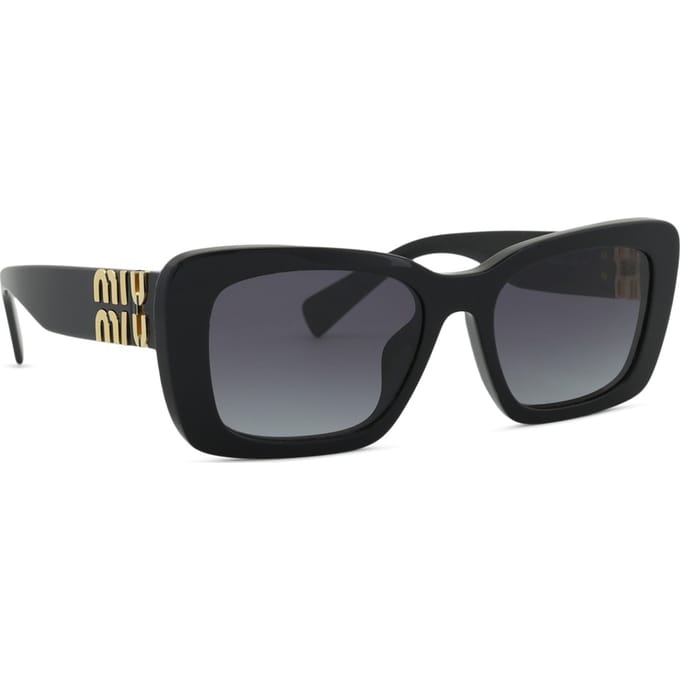 Lunettes de soleil Miu Miu Logo latéral Forme irrégulière Lunettes de soleil femme Noir MU07YS1AB5D1 Basic Packaging-Eyeglass Case+Box