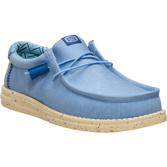 Hey Dude Wally Stretch Canvas, Mannen, Blauw, Sneakers, maat: 41