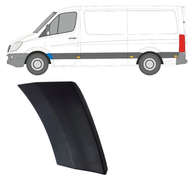 Spatbord sierlijst wielkast voor Volkswagen Crafter 2005-2017 / Links