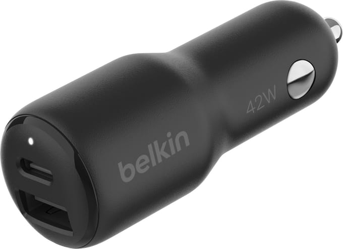 Belkin BoostCharge car power adapter - USB 24 pin USB-C - 42 Watt