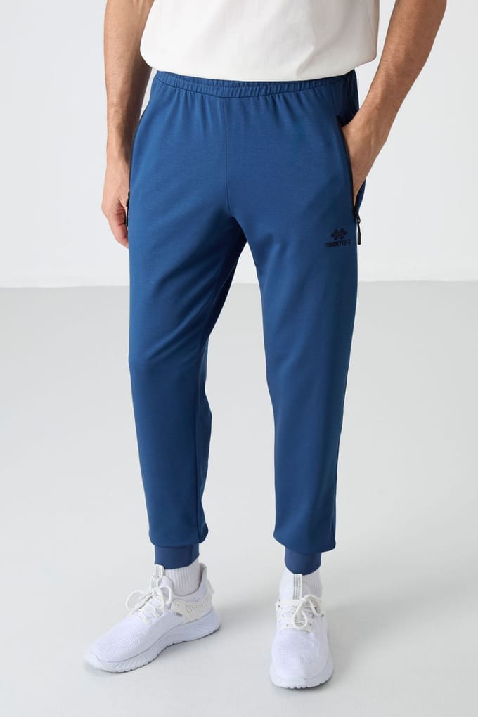 Heren Effen Sweatpants met Ritszak