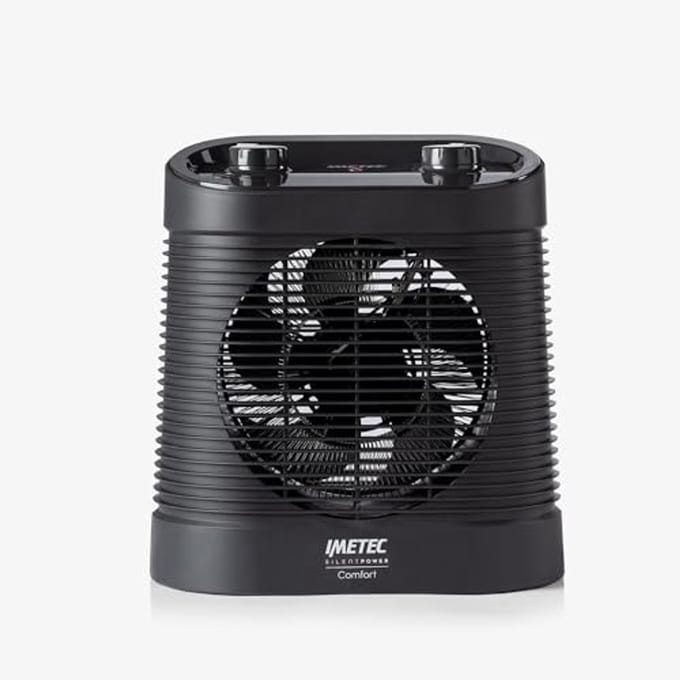 Stille en compacte thermoventilator met 4 standen en temperatuurregeling