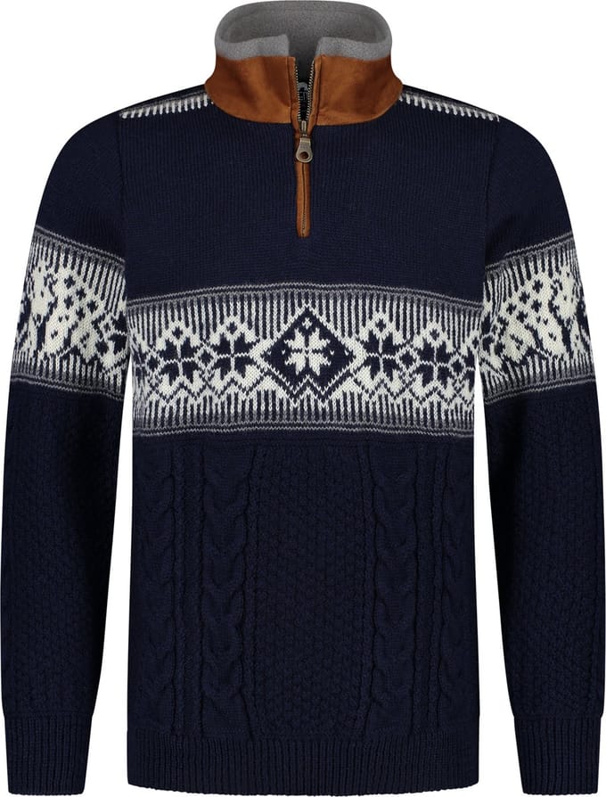 Norfinde Noorse trui Polar- 100% wol - donkerblauw