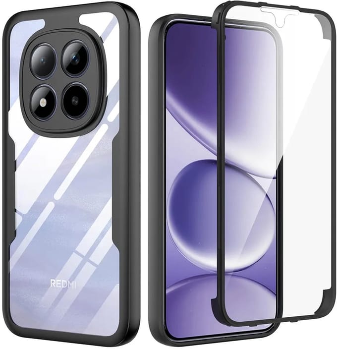 Hoesje geschikt voor Xiaomi Redmi Note 15 Pro Plus / Xiaomi Poco M8 Pro - Techsuit ColorVerse 360 Case met Screenprotector - Zwart