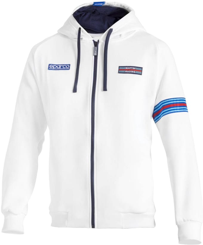 Sparco Martini Racing Full Zip Martini Racing MY25 Hoodie - Wit - Maat S