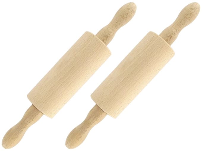 Set van 2 Kleine houten deegrollers 23,5 cm Fackelmann Wood Edition