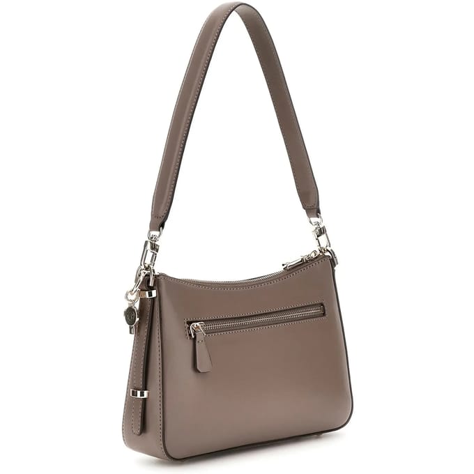 GUESS Schoudertas Daryna Top Zip Shoulder Bag Dark Taupe