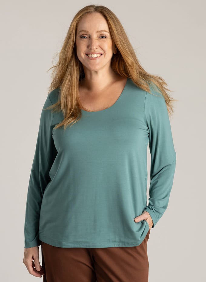 YEST CURVE Hope Tops - Dark Mint - maat X-0(44)