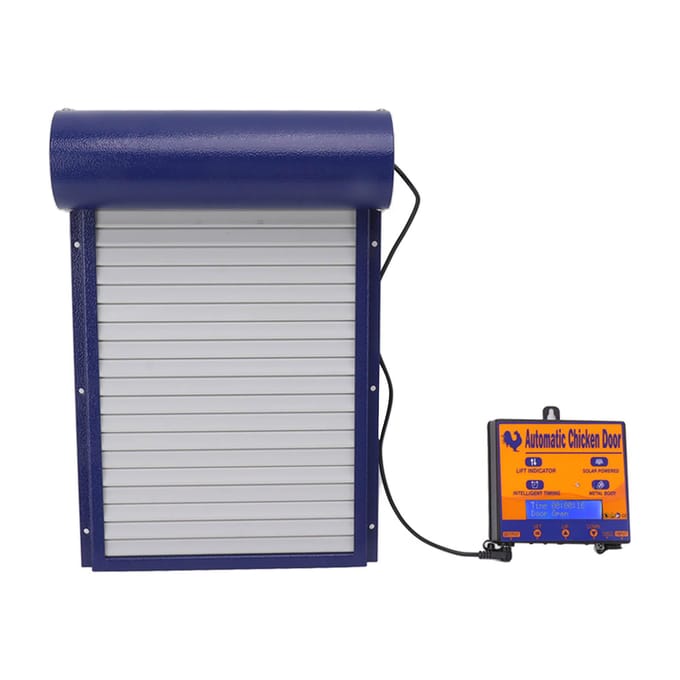 Automatische kippenhokdeur op zonne-energie Auto Kipdeuropener met Lichtsensor Timer Afstandsbediening blauw