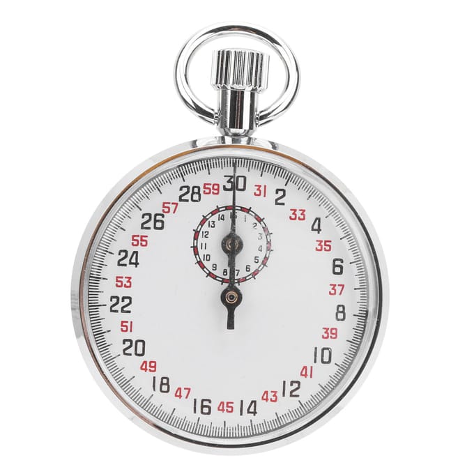Chronomètre mécanique rond pour le sport, chronomètre de course, équipement d'enseignement de la physique white