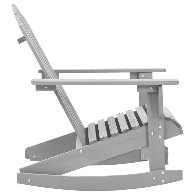 vidaXL - Tuinschommelstoel - hout - grijs