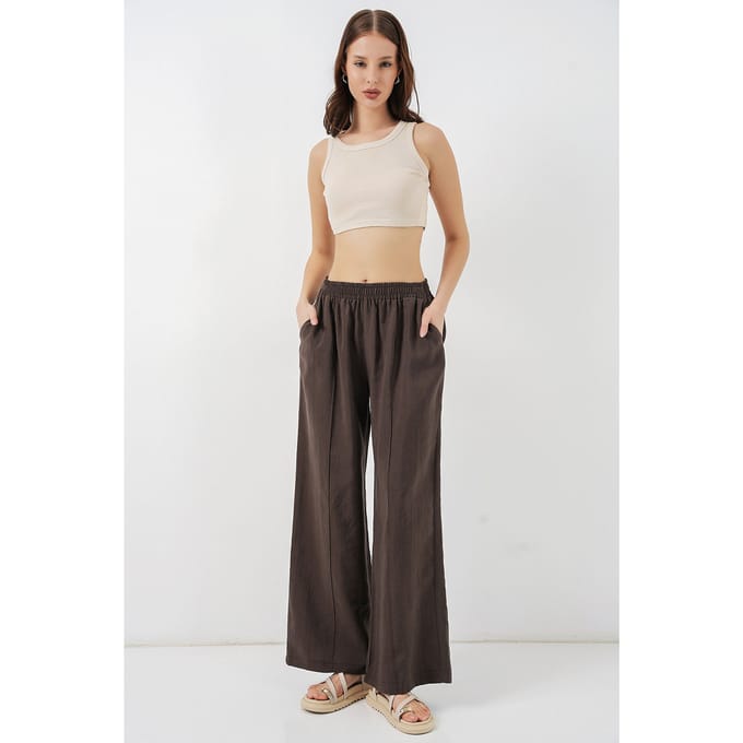 Wijdere Broek met Elastische Taille