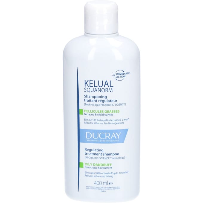 Ducray Kelual Squanorm Anti-roos Regulerende Verzorgende Shampoo Vette Schilfers 400