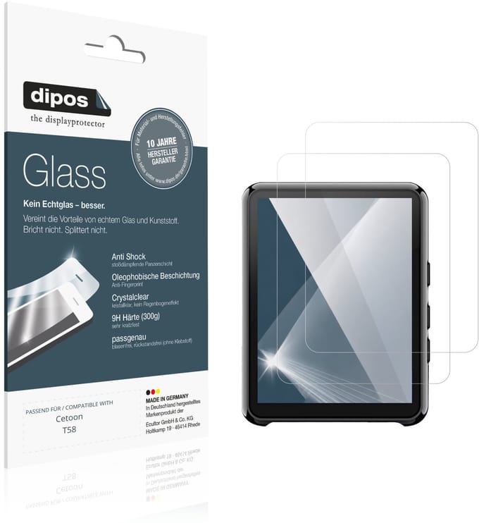 dipos – 2x Pantserfolie geschikt voor Cetoon T58 | 9H Screenprotector