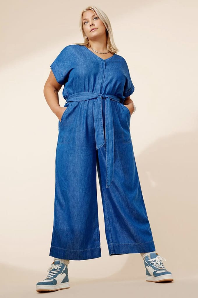 ONLY CARMAKOMA - CARYUKA BEA S/S BELT CULOTTE JUMPSUIT - Dames - Pakken