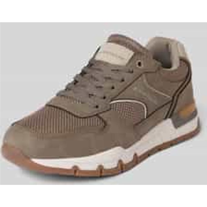 Tom Tailor - Sneakers met mesh inzetstuk - Maat 42 - mud