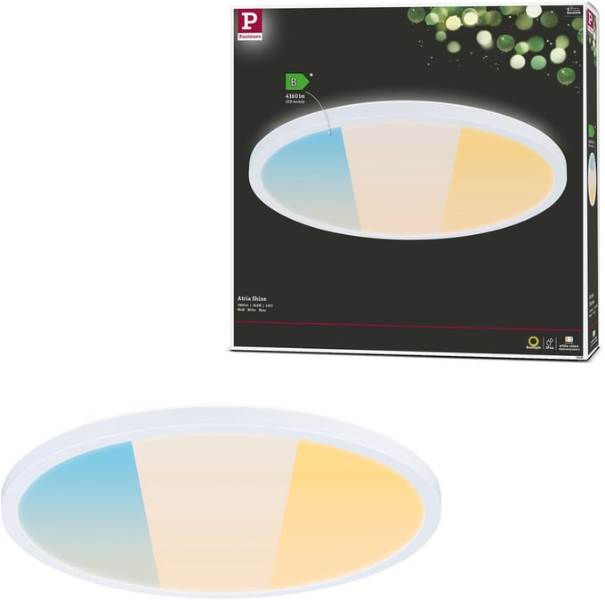 LED-paneel Atria Shine White Select IP44 rond 398 mm 20,8W 2800lm White Select Wit