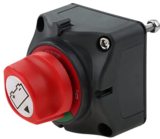 Accu-scheidingsschakelaar voor voertuigen en campers, 12V-48V, met doodmannschakelaar