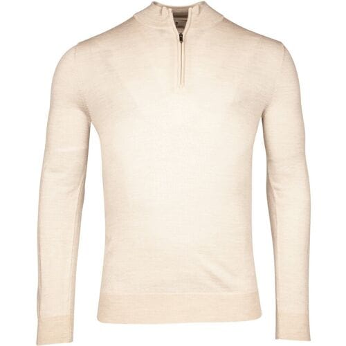 Thomas Maine Trui Skipper Half Zip Single Knit Fine Merino Kitt / male
