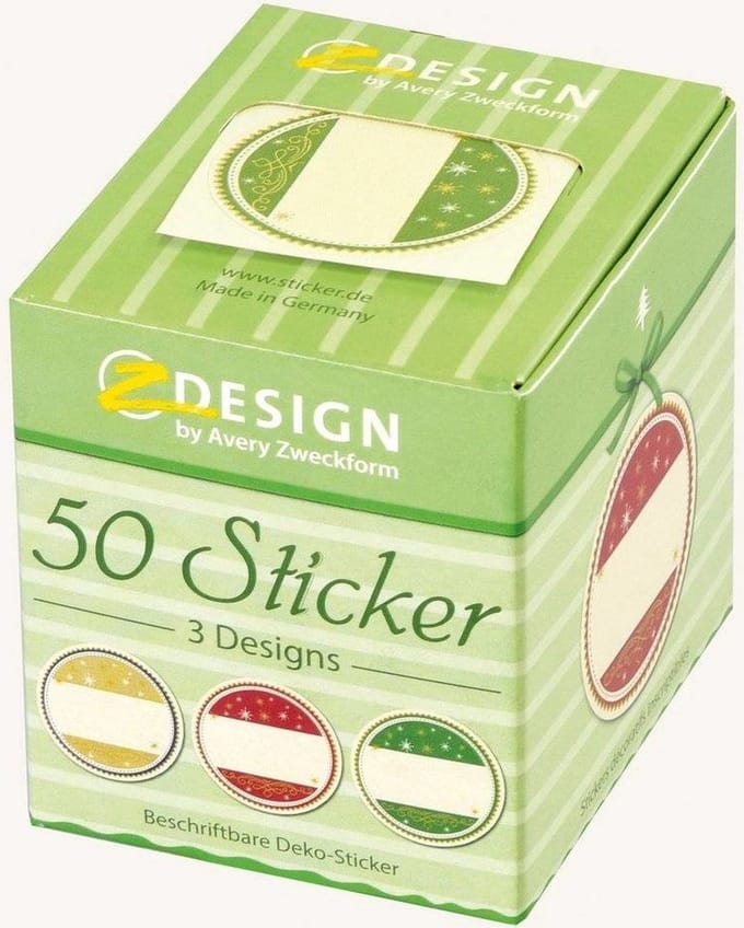 Avery 56829, Papier, Meerkleurig, Permanent, 38 mm, 38 mm, 50 stuk(s)