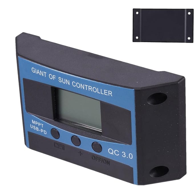Zonne Laadregelaar - Paneel Controller - Energie Beheer - Geavanceerde Bescherming - 12V 24V - Blauw