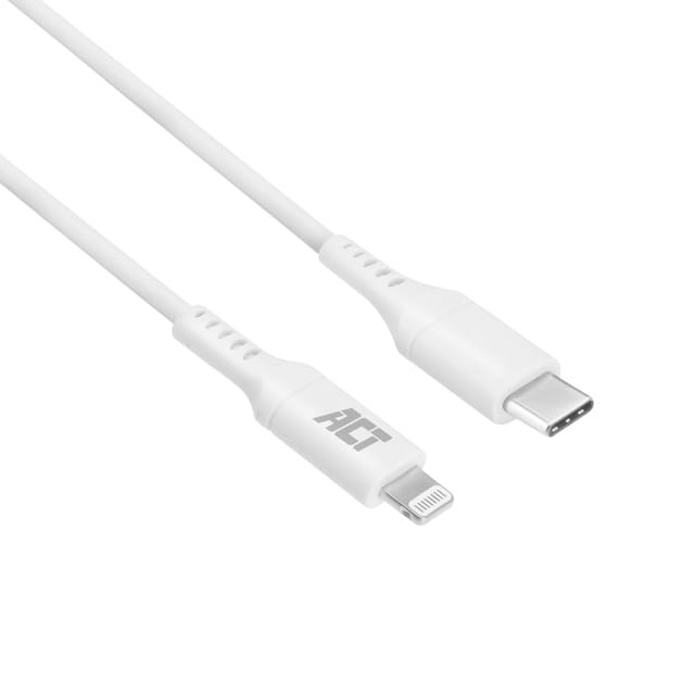 ACT USB 2.0 laad- en datakabel C male - Lightning male 1 meter, MFI gecertificeerd AC3014