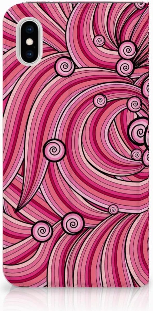 Apple iPhone Xs Max Bookcase Swirl Pink