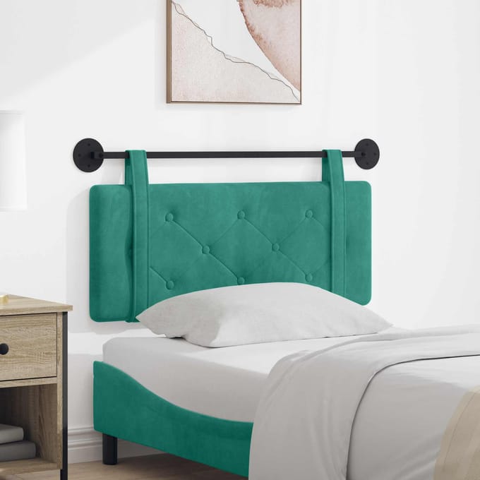 vidaXL - Hangend - hoofdbord - Turquoise - Fluweel