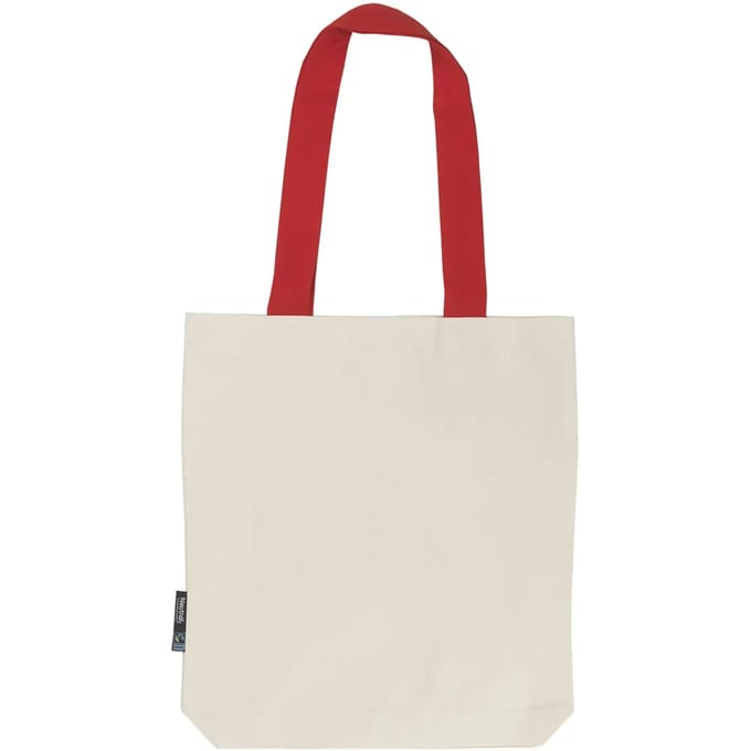 Tote bag met contrasterende handvatten Neutral Twill