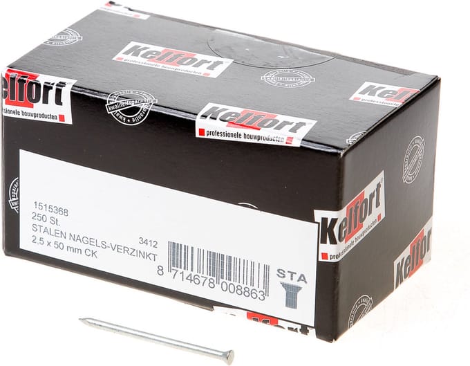 Kelfort Buigzame stalen nagel 50 x 2.5mm
