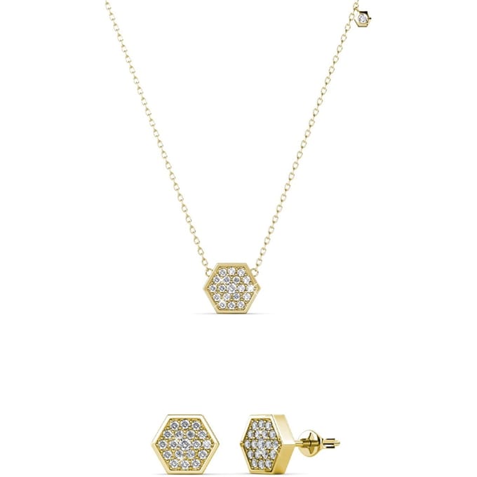 Hexagon Sets - Goud en Kristal