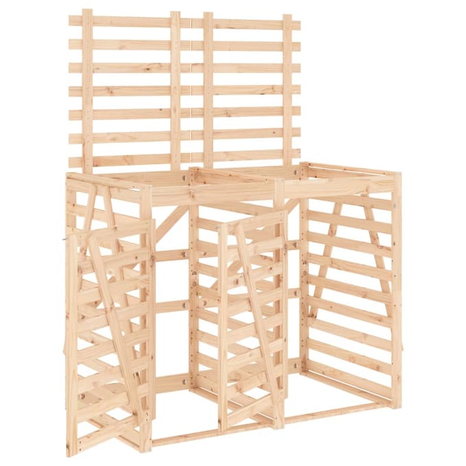 vidaXL - Containerberging - dubbel - massief - grenenhout