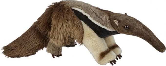 Ravensden Pluche miereneter knuffeldier - bruin - 60 cm - Miereneters bosdieren knuffels