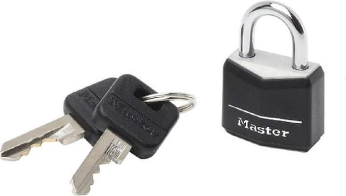Master Lock Hangslot 40mm x 5mm massief messing 140DCOL