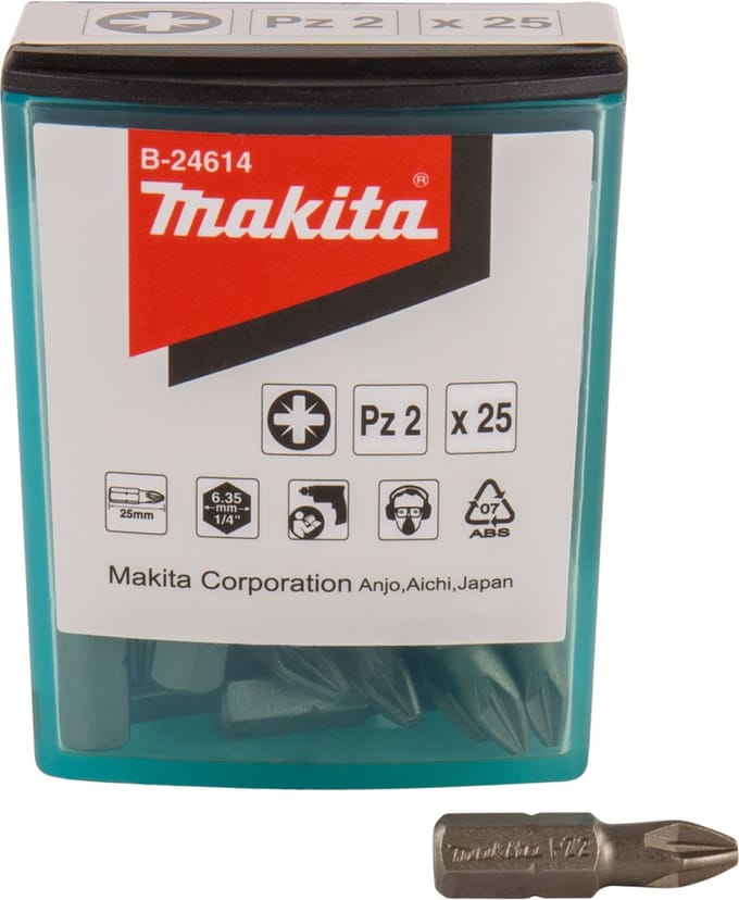 Makita B-24614 Schroefbit Pz2x25mm 25 Stuks