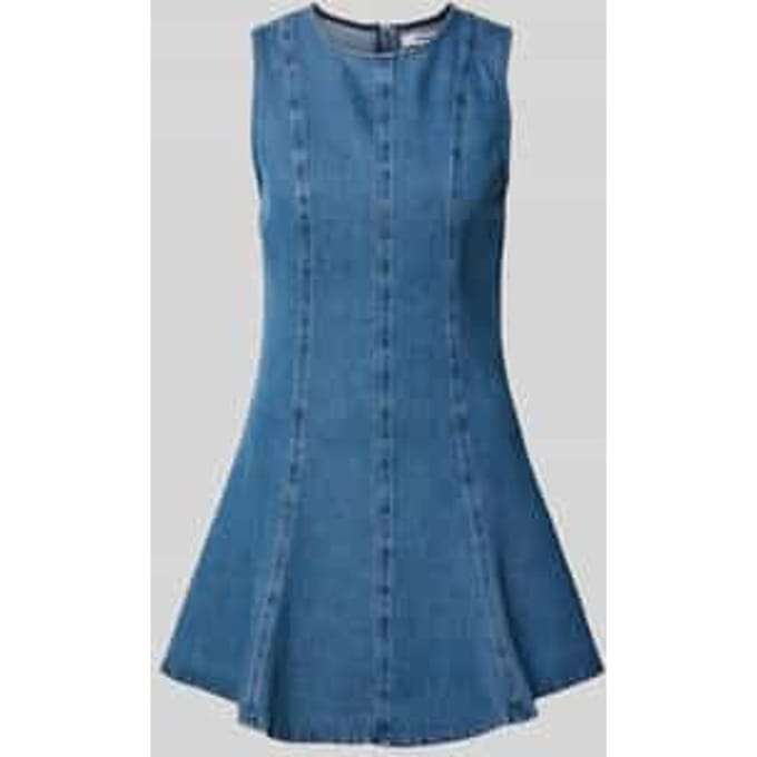 Denimjurk met ronde hals model 'LENA'
