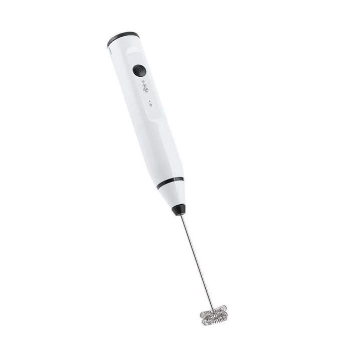 Mini mousseur à lait électrique portatif, mixeur à œufs électrique avec fouet électrique USB pour mousseur à lait et cappuccino blanc