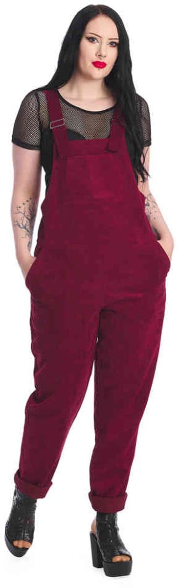 Banned - Demi Jumpsuit - XL - Bordeaux rood