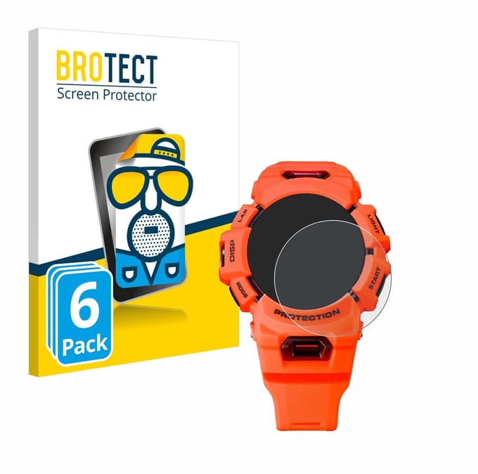 BROTECT - Screenprotector voor Casio G-Shock GBA-900 - Folie Beschermfolie matte 6 Stuks