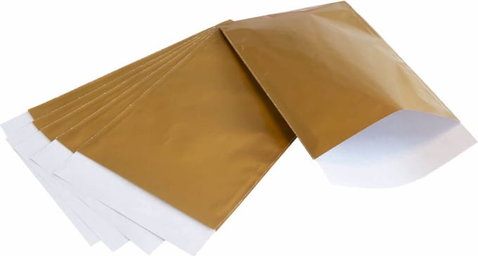 200x papieren zakjes Goud 17,5x25cm