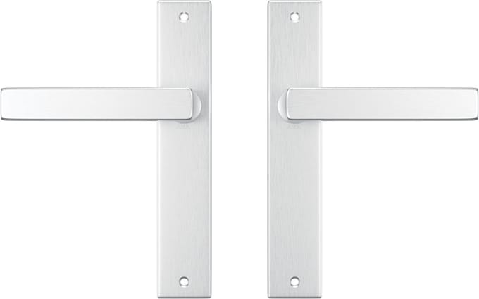 AXA Deurbeslag set Binnendeur - Edge Riga - Deurkruk Aluminium - Deurklink met schild