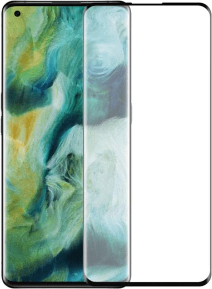 Shop4 - Oppo Find X2 Glazen Screenprotector - Edge-To-Edge Gehard Glas Transparant