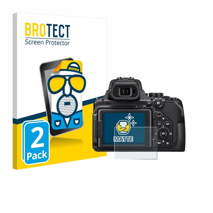 BROTECT - Screenprotector voor Nikon Coolpix P1000 / P1100 - Folie Beschermfolie matte 2 Stuks