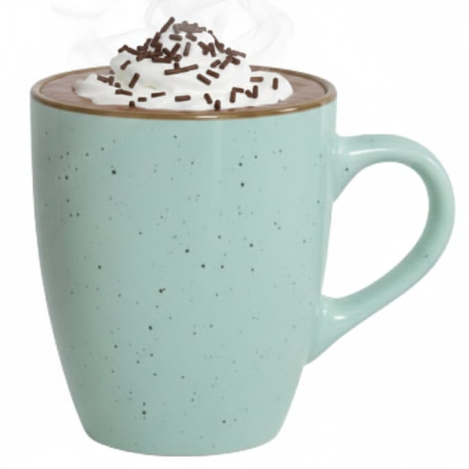 Gerimport Koffie / thee mok Sweets - 1x stuks - groen - 350 ml - keramiek