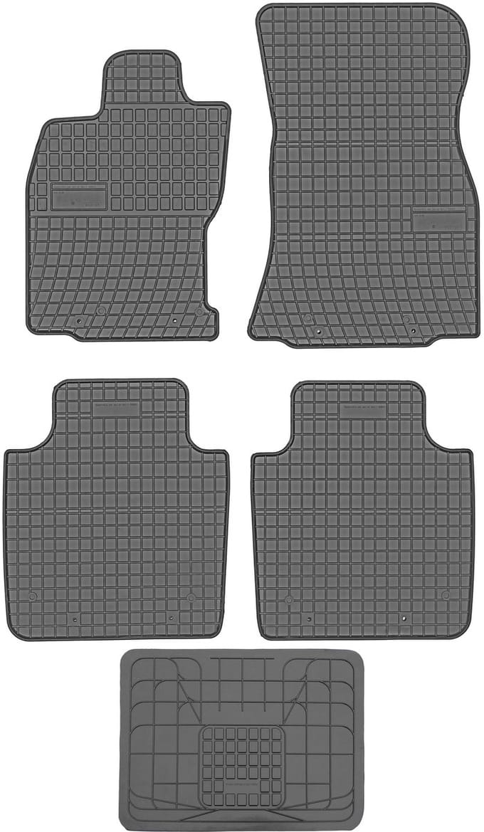 Frogum Jaguar XJ III Serie - Auto Vloermat Set - 2003-2007 - Zonder Stoppers - Elastische Kratstructuur